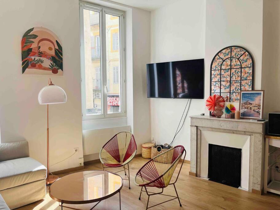 Pleasant 3-Bedroom Flat In The Center Of Marseilles Exterior foto